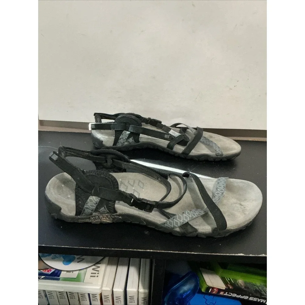 Merrell District Mendi Backstrap Outdoor Sandals Womens 10 Black J94318